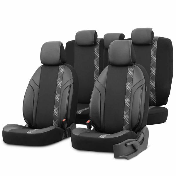 Auto Sitzbezug Set Universal Vorne und Hinten Komfortabel Komplett Set